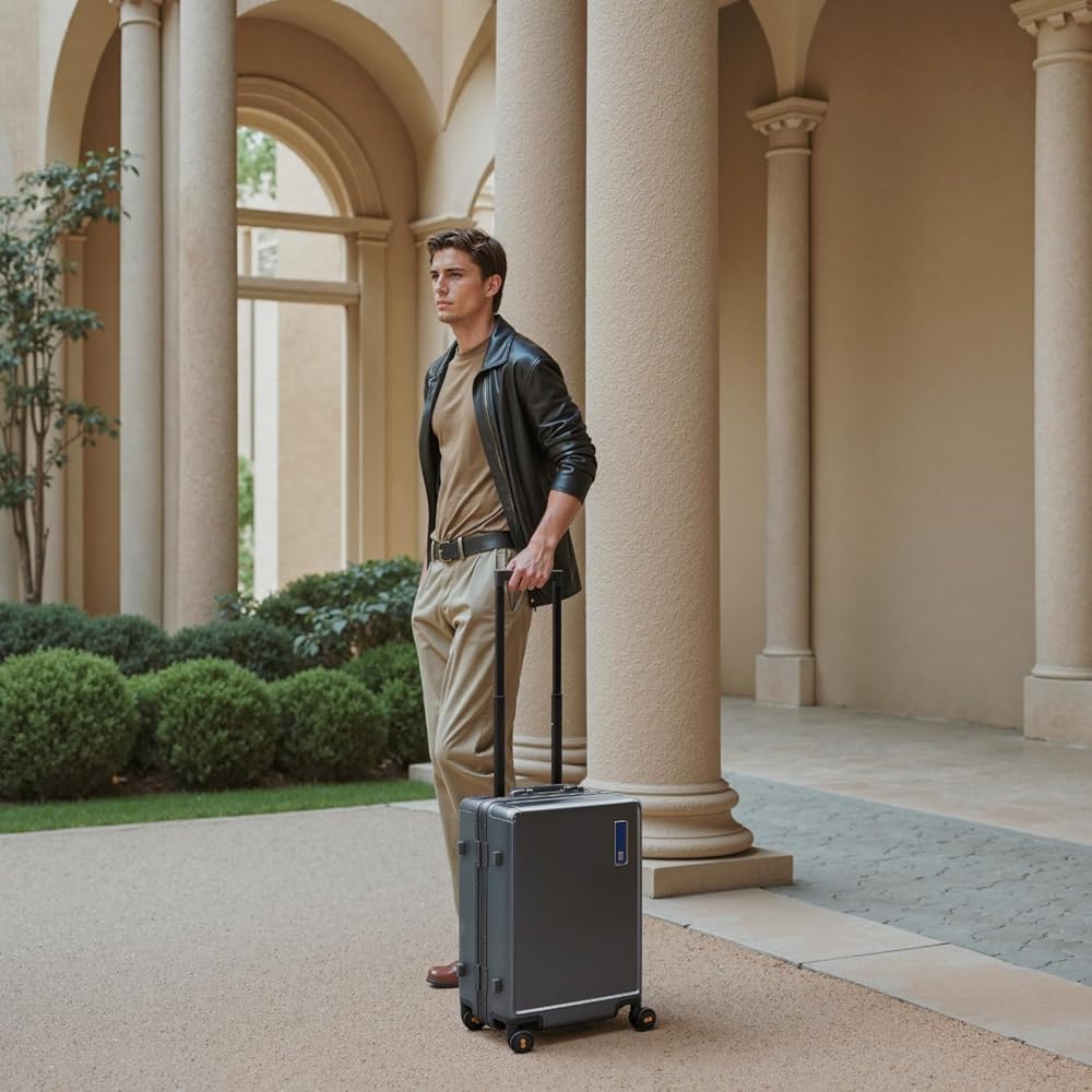 Amazon.com | LEVEL8 Zipperless Carry On Luggage Airline